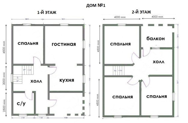 План дома 6 на 12 двухэтажный