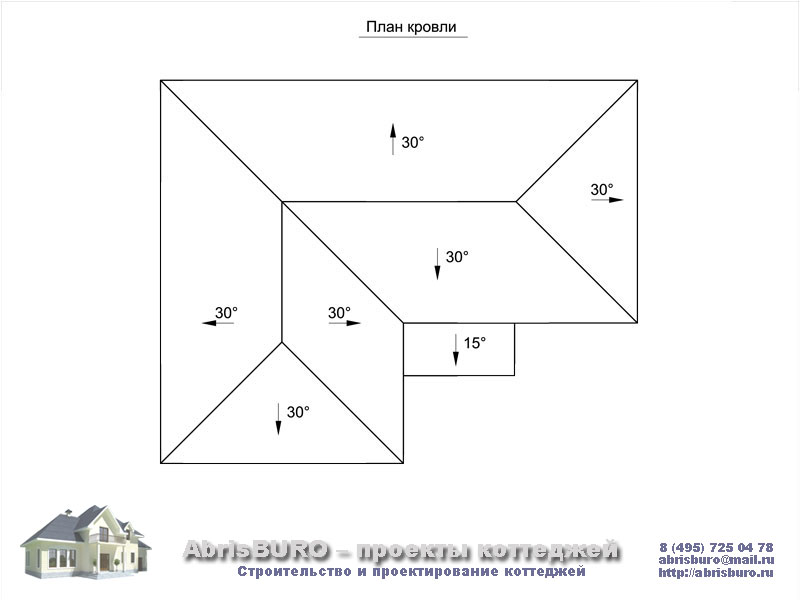 Схемы крыш частных домов с размерами