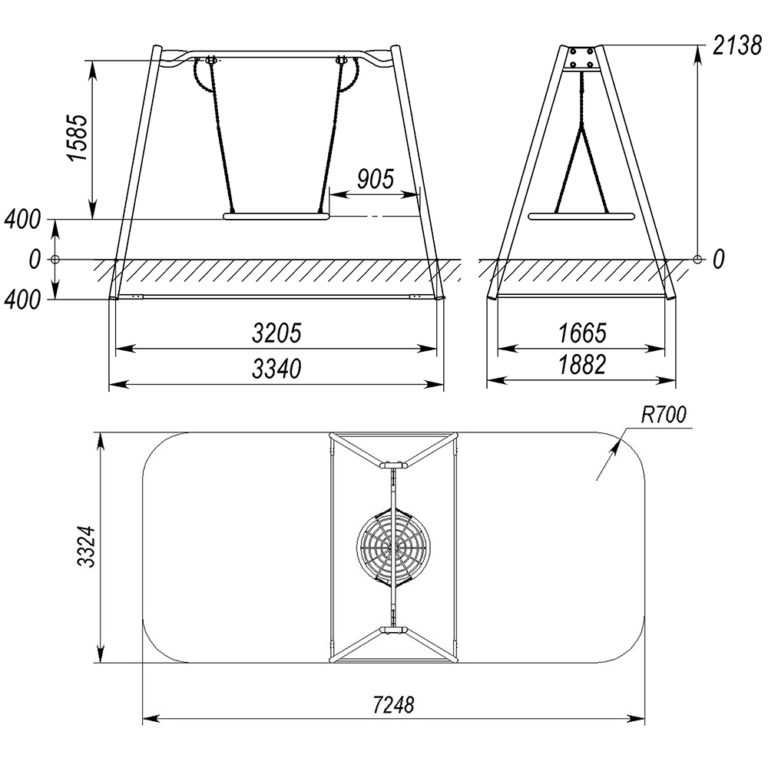 Ширина крепления. Схема установки опор для качель гнездо. Качели гнездо чертеж. Качели гнездо Размеры. Качели гнездо зона безопасности.