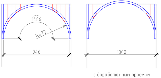 Крой арки. Чертеж арки ширина 1500 высота 2150 с двумя радиусами. Арка проем 1метр из гипсокартона чертеж. Чертеж полуарки из гипсокартона. Схема замера арочных проемов.