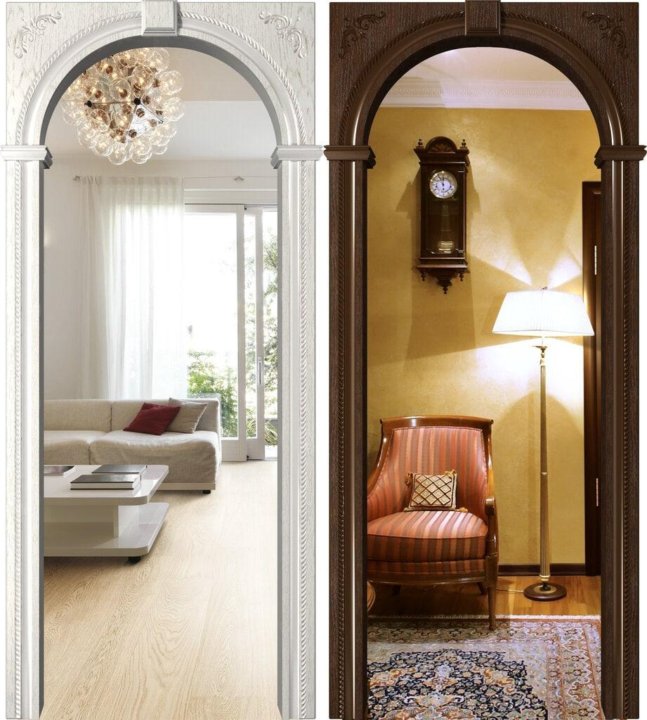 Фото дверного проема арки: Арка в дверной проем на кухню (61 фото)