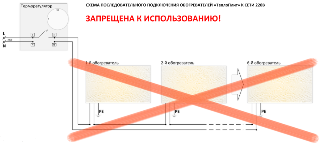 Схема подключения теплэко к терморегулятору