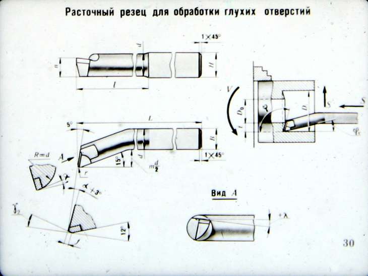 Резец расточной рисунок