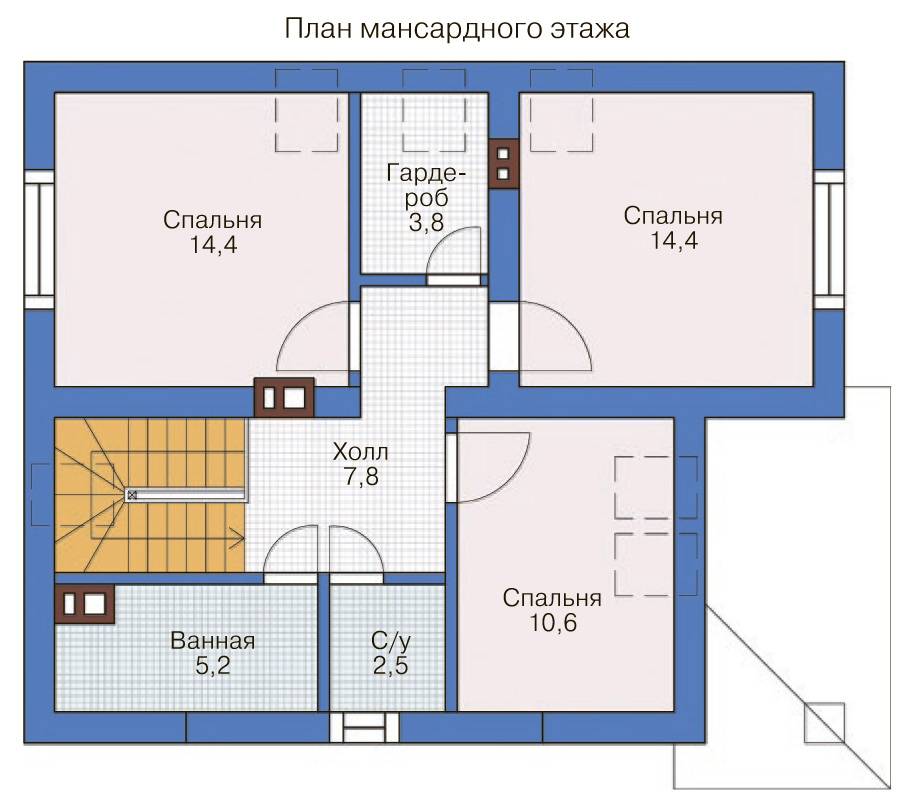 Планировка мансардного дома