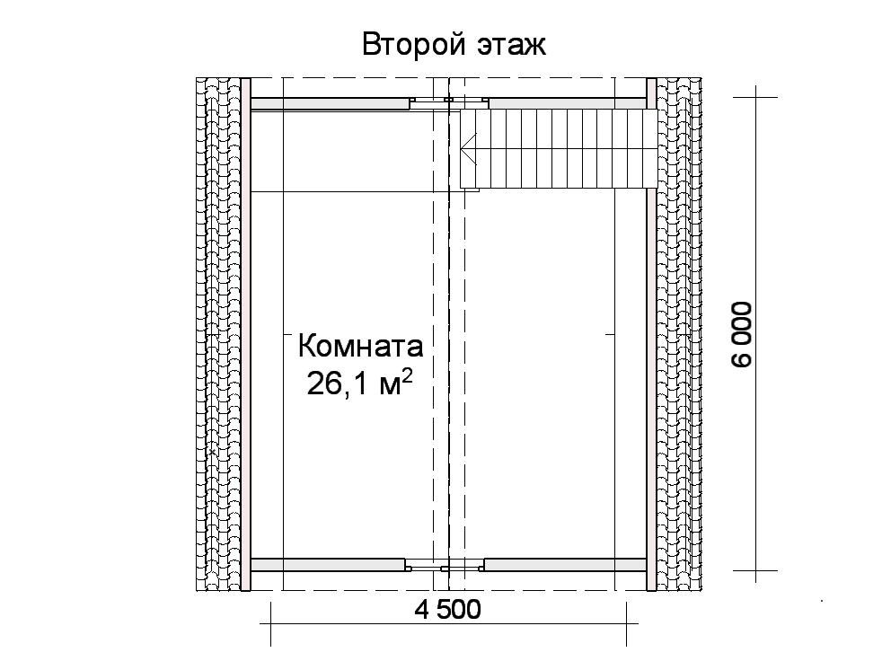 Планировка второго этажа дома 6 на 8