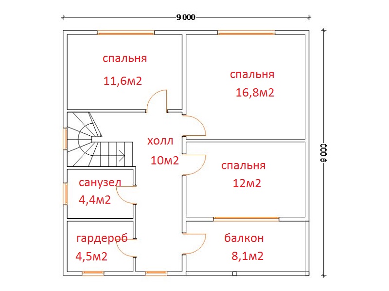 Проекты домов 6на9