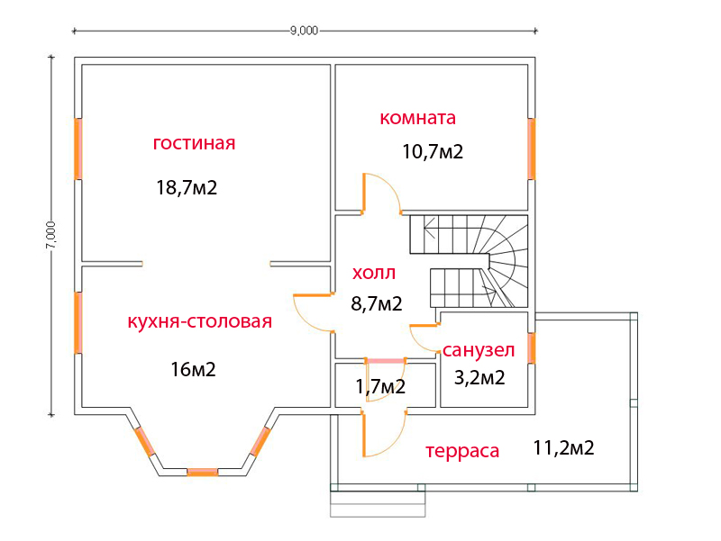 Проекты домов 7на 7