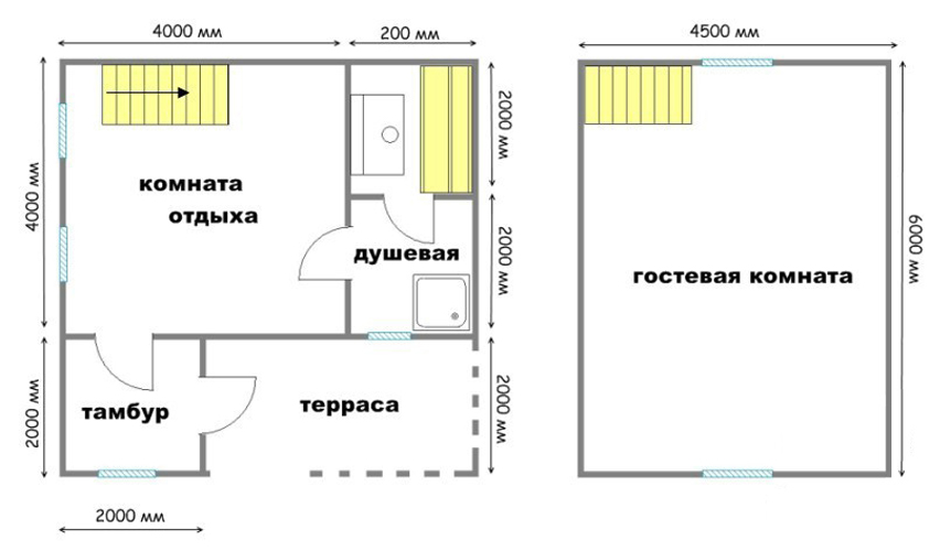 Баня из пеноблоков проекты 6х6 с мансардой проекты