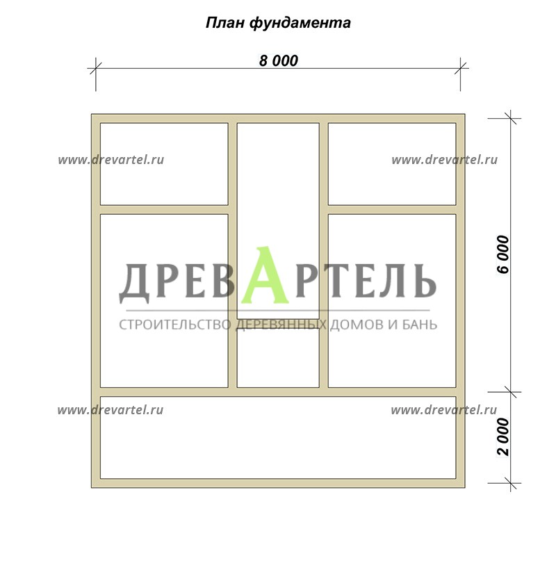 Фундамент для дома 8 на 8