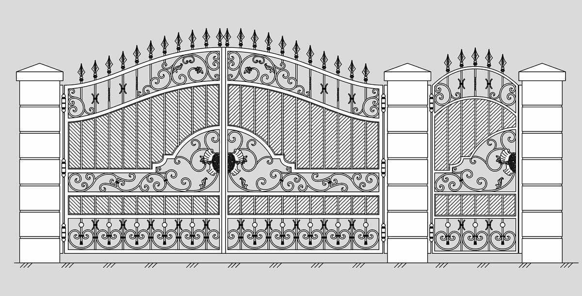 Эскизы кованных ворот и калиток