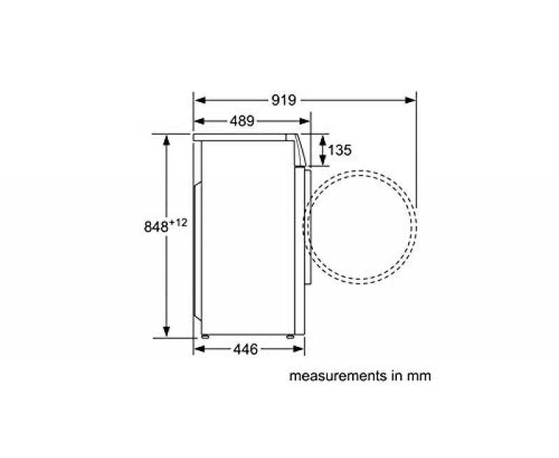 Габариты стиральной