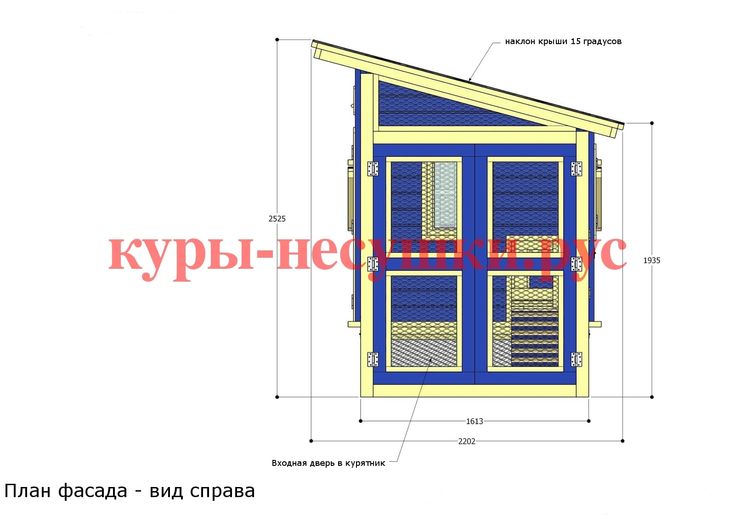 Оборудование курятника для несушек своими руками чертежи и размеры