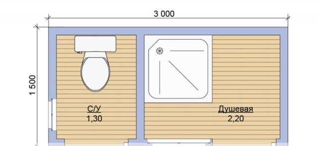 Дачный туалет с душем чертежи с размерами