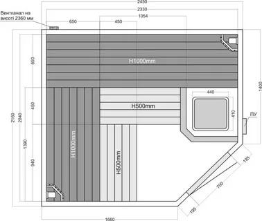 Ширина полков. Размеры угловой парилки. Сауна обшивка чертежи. Размер угловой парной. Полог для бани чертеж угловой.