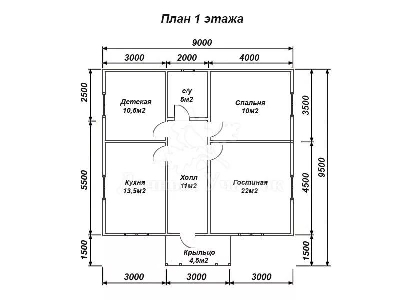 Проект дома 9х9 одноэтажный с отличной планировкой