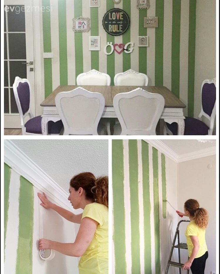  красиво покрасить стены в квартире своими руками вместо обоев фото