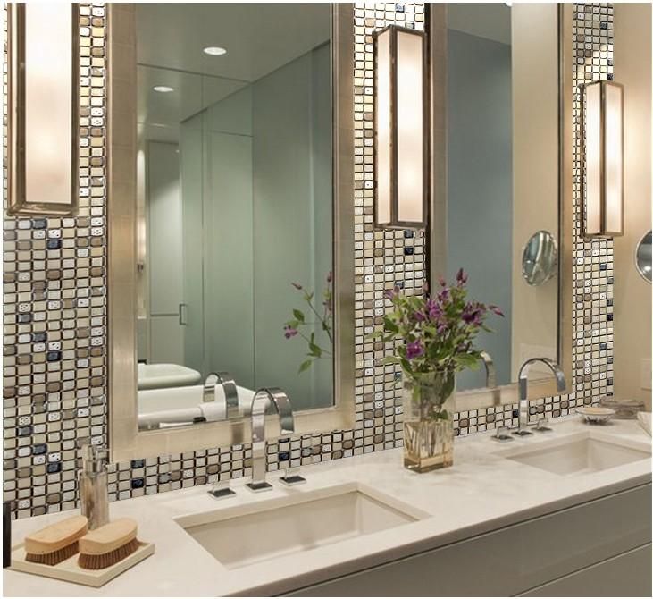 Зеркала в плитке ванной комнаты. Мозаика в интерьере ванной комнаты. Красивые зеркала в ванную. Современное зеркало в ванную. Зеркало в интерьере ванной.