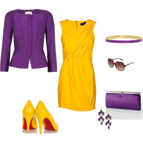 Фиолетовый и желтый в одежде