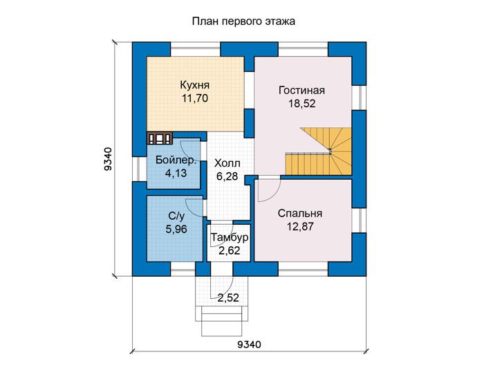 Проекты домов из пеноблоков 8х8