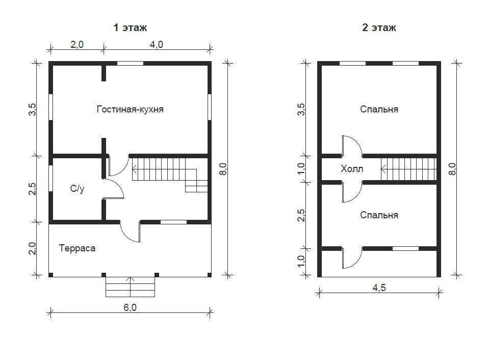 Проект дома с мансардой 8х10 с отличной планировкой