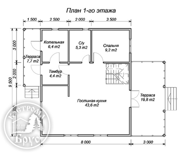 Проект дома 9 на 11 с мансардой