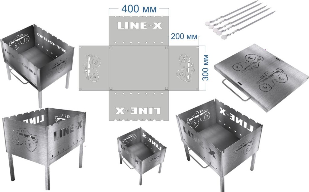 Чертежи мангала для лазерной резки с размерами