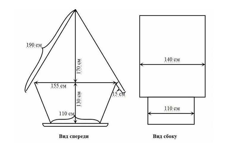 Уличный туалет из дерева чертеж