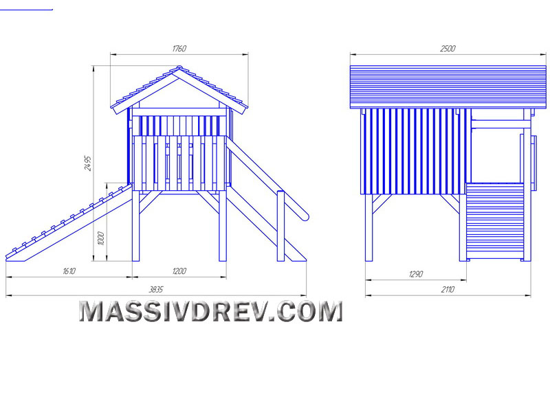 Домик для детей из дерева своими руками чертежи