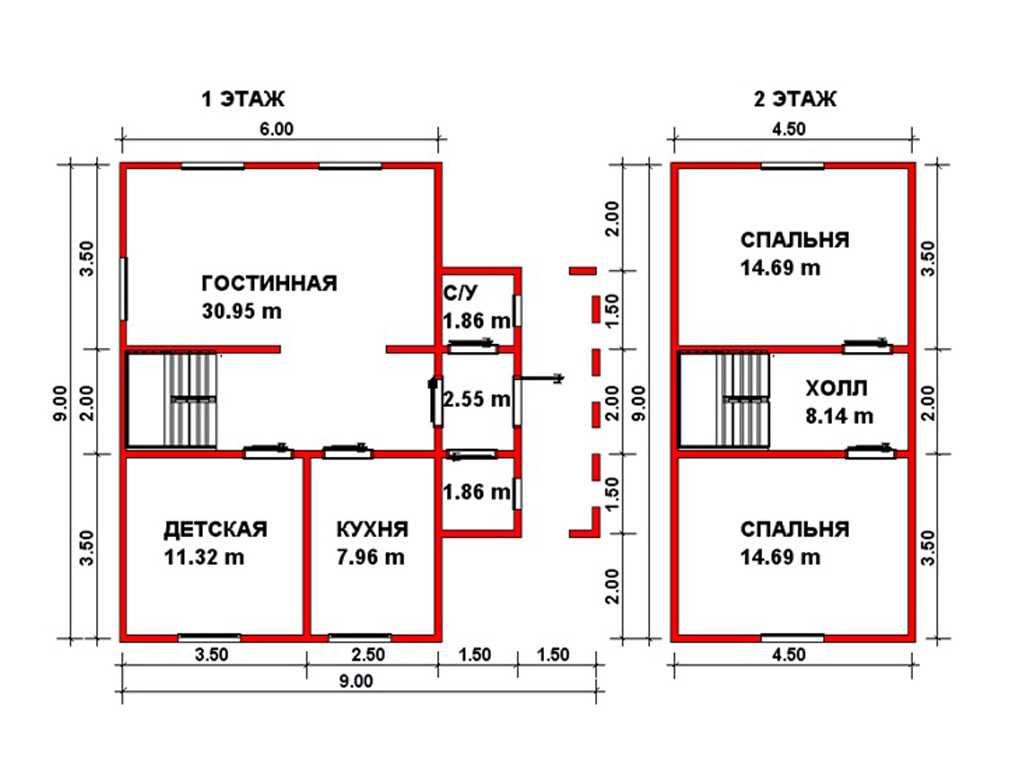 Проект на дома 5 на 6 с мансардой