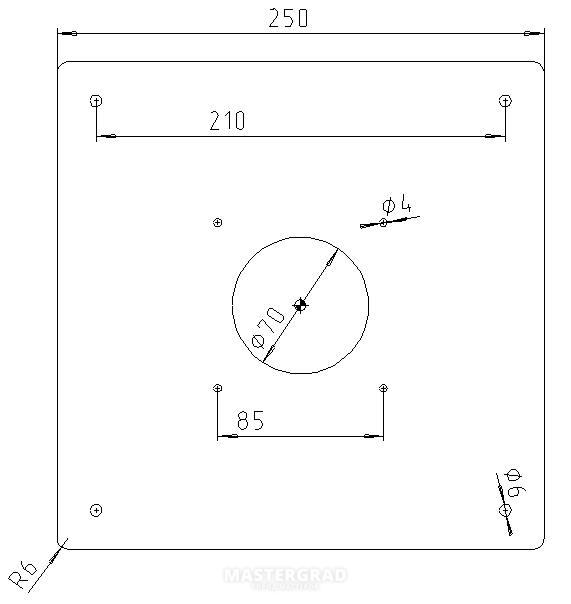 Чертеж пластины для фрезера