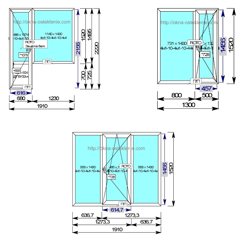 Размеры оконных проемов пластиковые