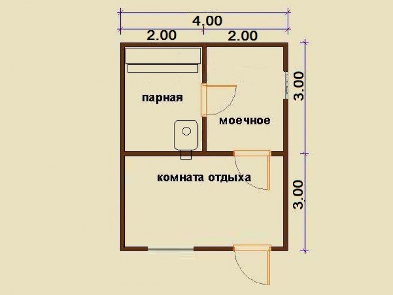 Баня 6х4 планировка из бруса фото проекты