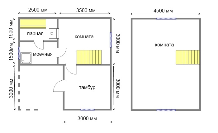 Проект бани из газоблока 6х8 - 85 фото