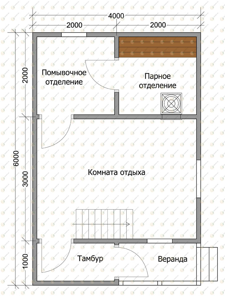 Проект бани 3х4 из пеноблоков готовые проекты