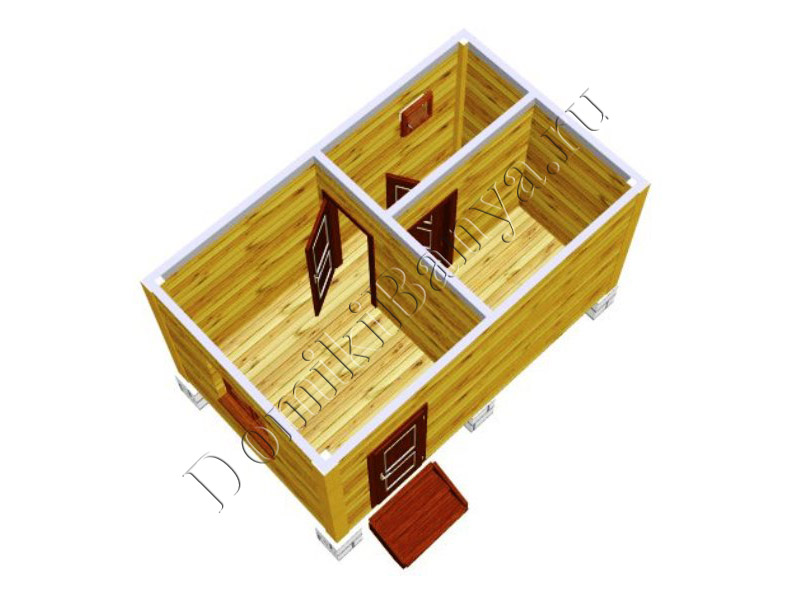 Проект каркасной бани 5х3