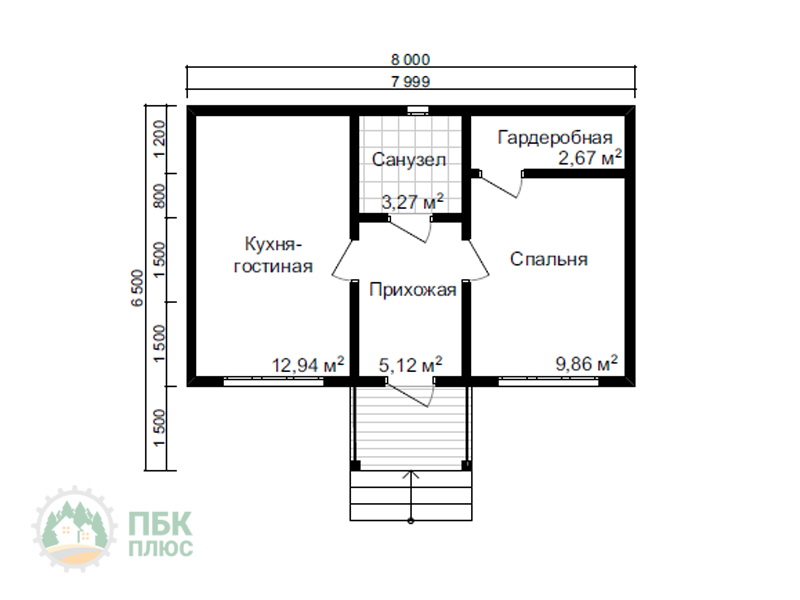 План дома одноэтажного 5 на 6