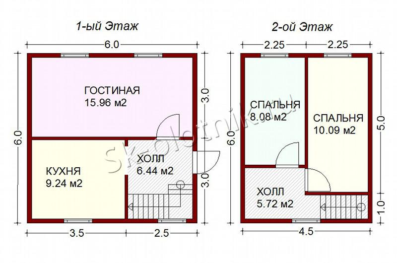 План дома 6 8 с мансардой