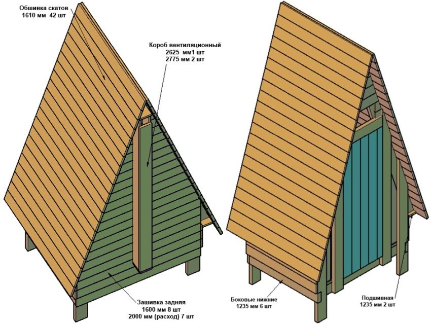 Туалет избушка чертежи
