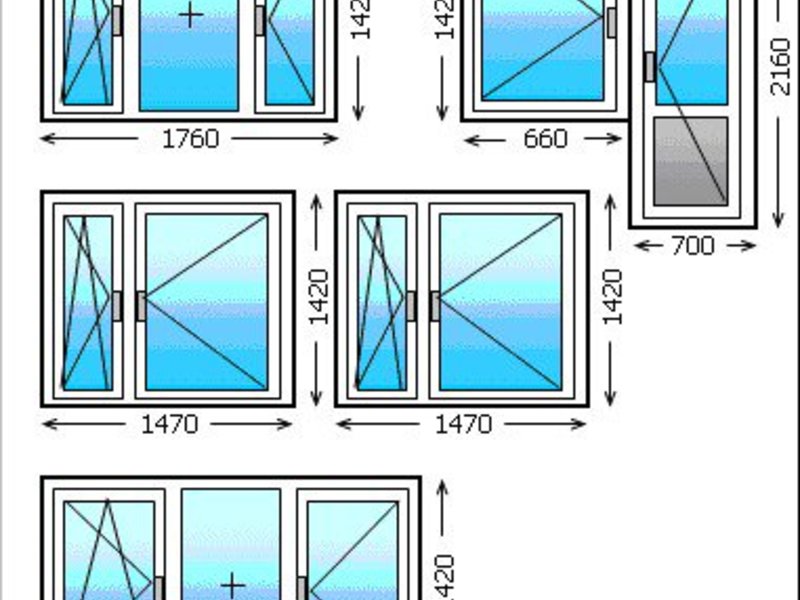 Размер окна в панельном доме на кухне стандартного пластикового