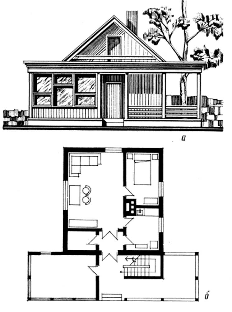 Эскизы одноэтажных домов