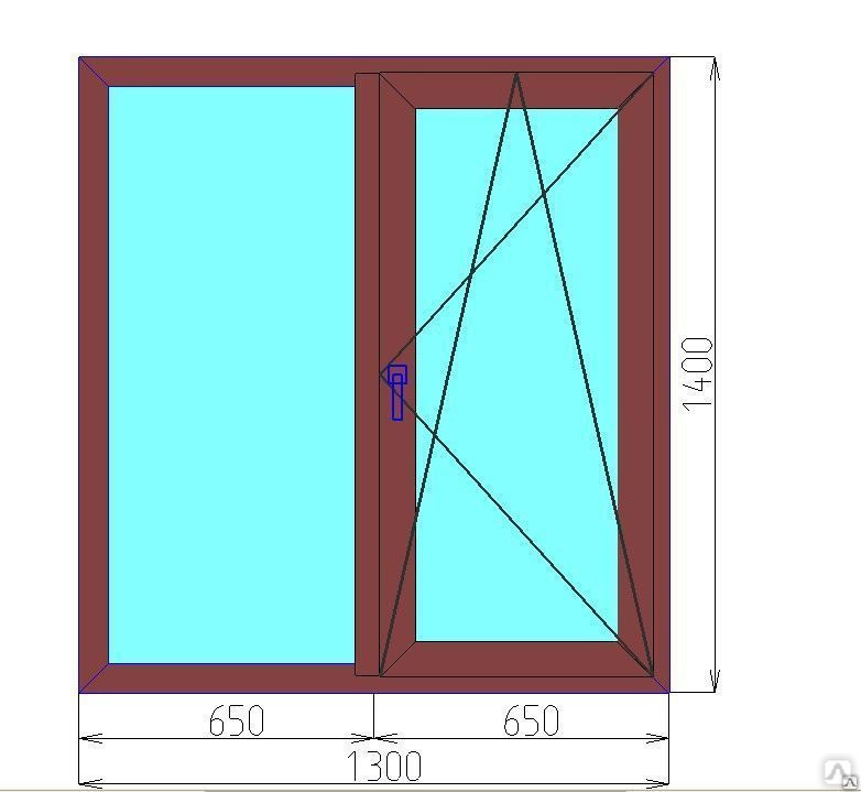 Размер двухстворчатого окна: Стандартные размеры пластиковых окон. Цены .