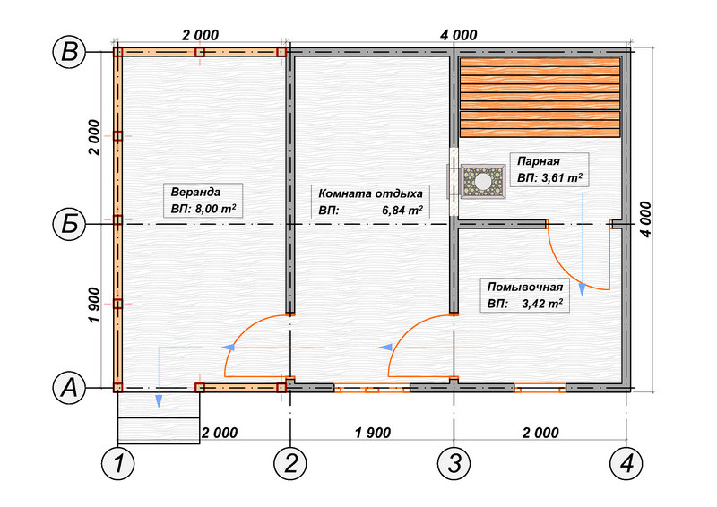 Баня каркасная своими руками проекты 4 на 4