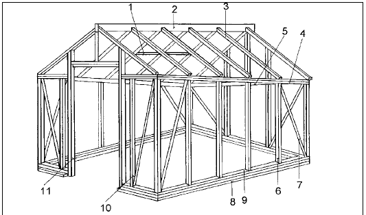 Схема деревянной теплицы