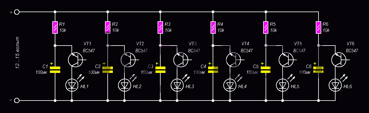 Мигающий светодиод схема 3v