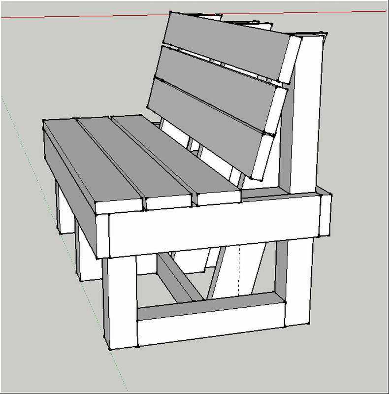Сделать скамейку своими руками из дерева со спинкой для дачи чертежи и схемы из дерева