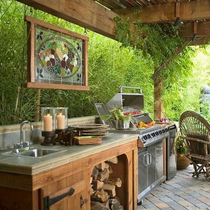 Дизайн летней кухни на террасе