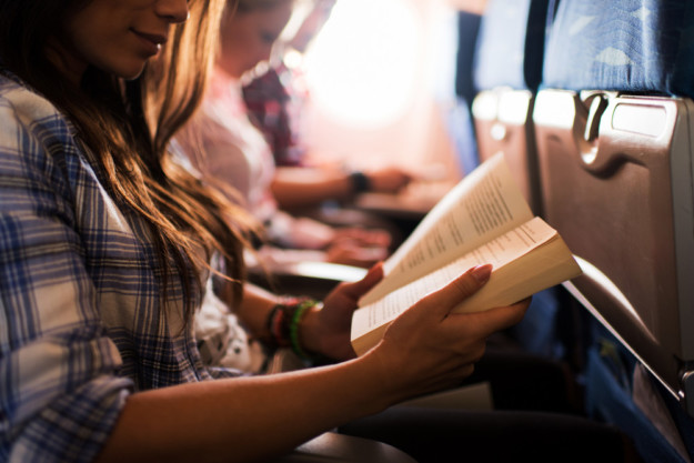Reading on a flight