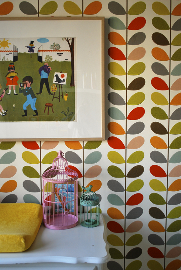 Orla kiely colorful wallpaper design