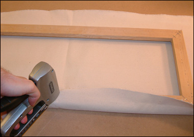 How to Stretch Canvas: A Tutorial with Step-by-step Instructions Staple first side