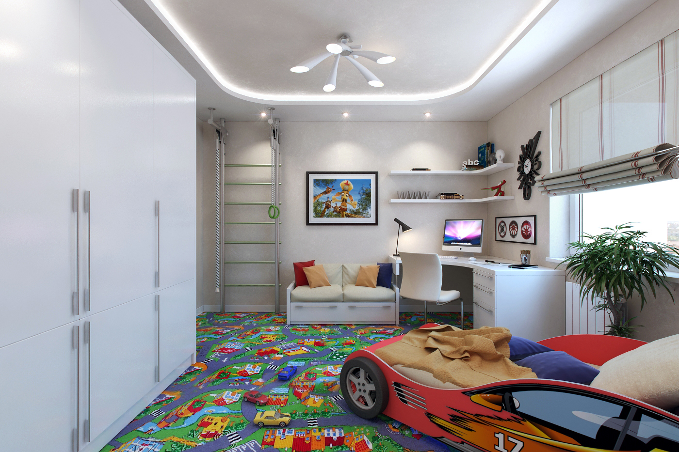 Дизайн комнаты для мальчика 5-7 лет